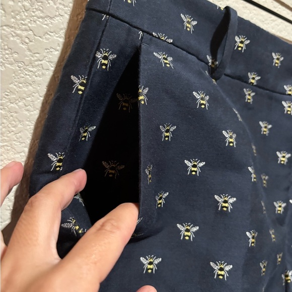 J Crew Women’s Teddy Bumblebee Embroidered Pants Size 12 - Picture 4 of 10